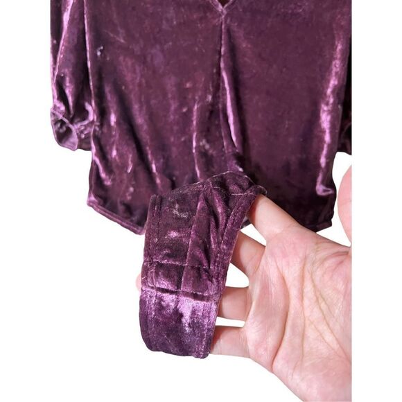 Intimately‎ Free by Free People Don’t You Wish Velvet Bodysuit Plum NWOT size XS - Picture 3 of 7